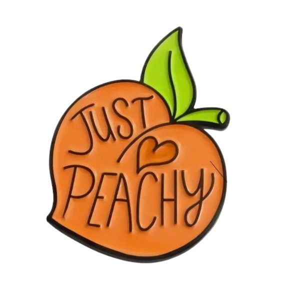(3 for $18) Just Peachy Enamel Pin - Picture 1 of 3